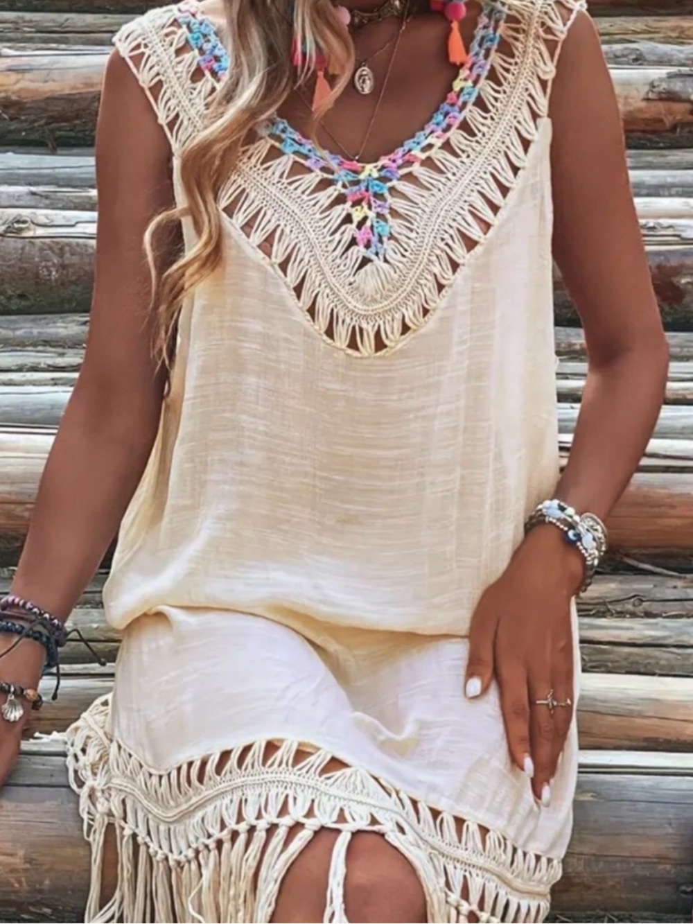 Boho Cover Up (size medium)EUC